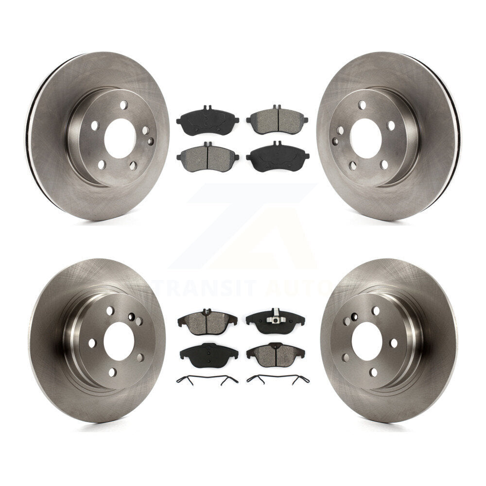 Rotors de frein à disque avant et arrière et Kit de plaquettes semi-métalliques pour Mercedes-Benz C250 C23