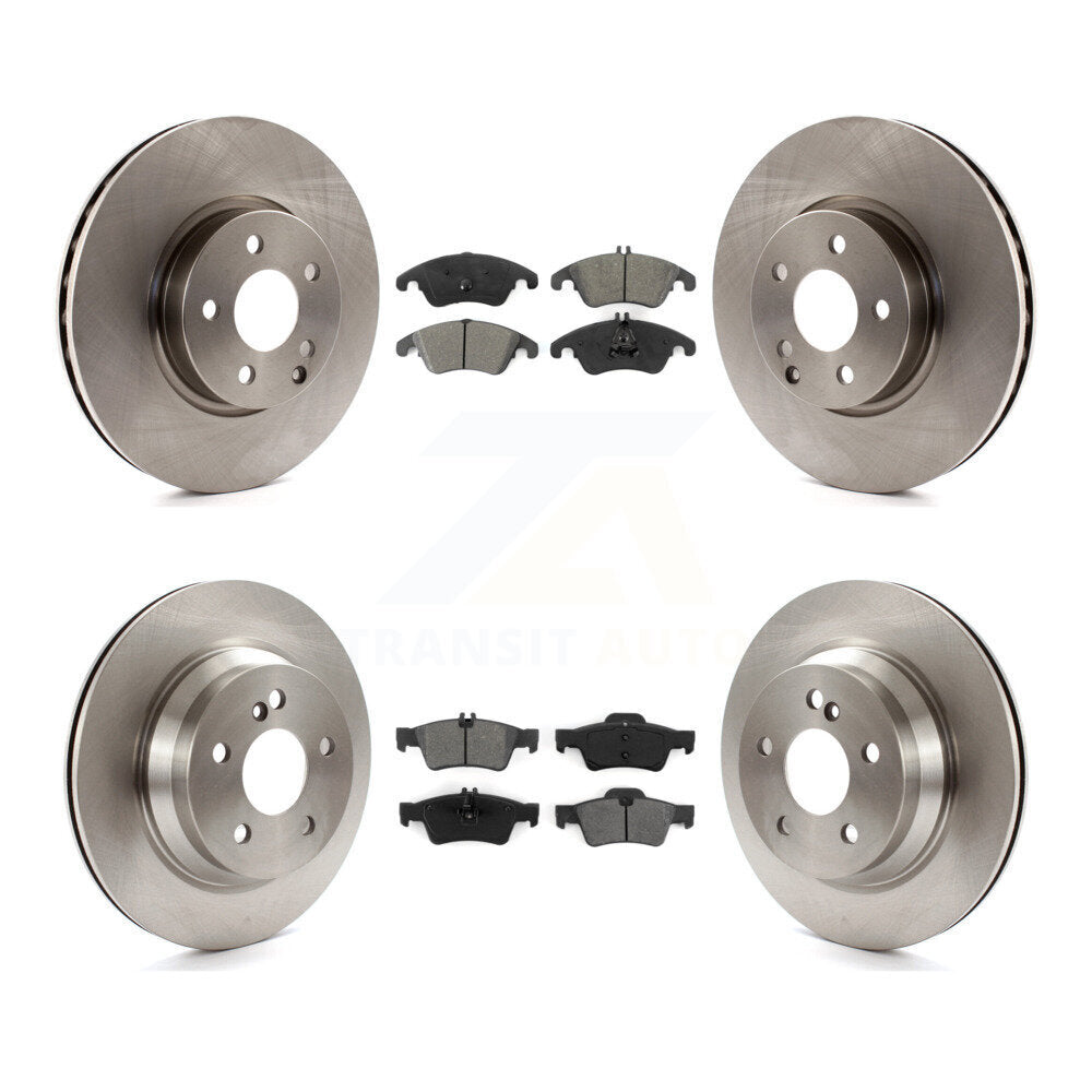 Rotors de frein à disque avant et arrière et Kit de plaquettes semi-métalliques pour Mercedes-Benz E350 E40