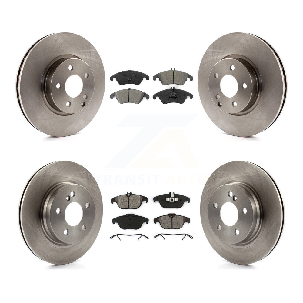 Rotors de frein avant arrière et Kit de plaquettes semi-métalliques pour Mercedes-Benz C300 C350 E35