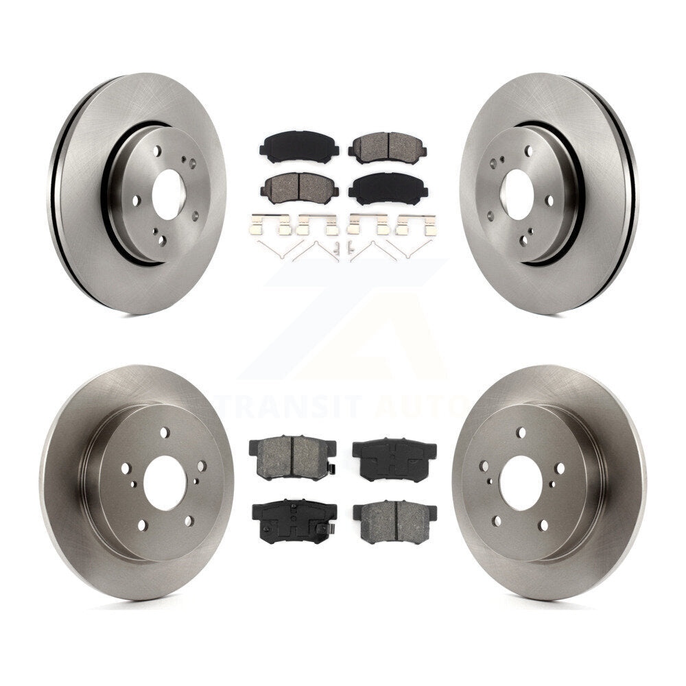 Kit de rotor de frein à disque avant et arrière et plaquettes semi-métalliques pour Suzuki Kizash 2010-2013