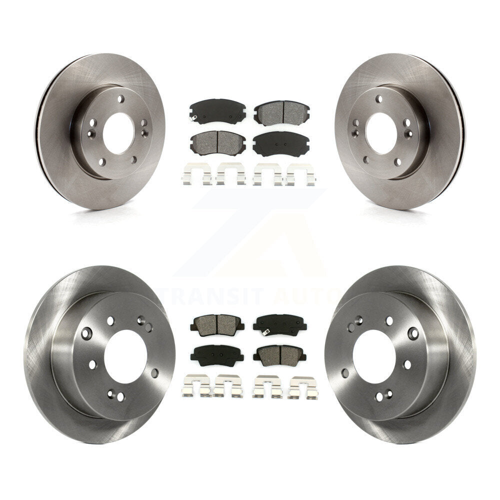 Rotors de frein à disque avant et arrière et Kit de plaquettes semi-métalliques pour Kia Soul 1.6 2010 – 2011