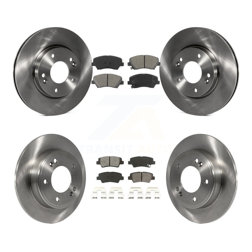 Rotors de frein avant et arrière et Kit de plaquettes semi-métalliques pour Hyundai Elantra GT Kia Fort