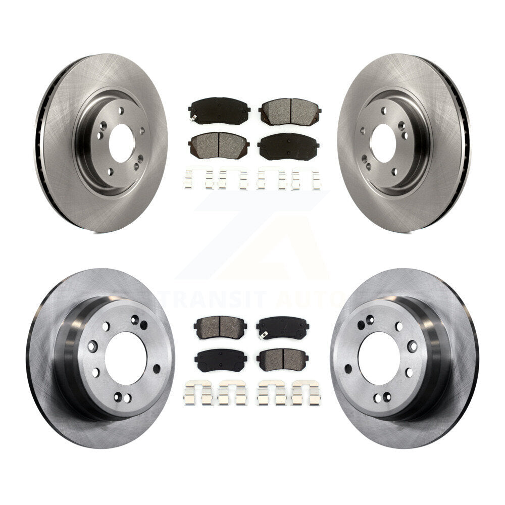 Kit de rotors de frein à disque avant et arrière et plaquettes semi-métalliques pour Hyundai Tucson