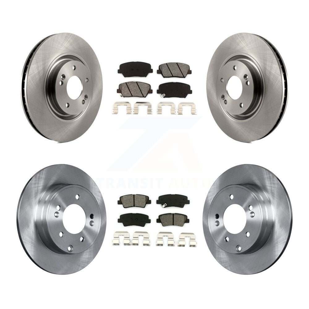 Kit de rotors de frein à disque avant et arrière et plaquettes semi-métalliques pour Hyundai Azera