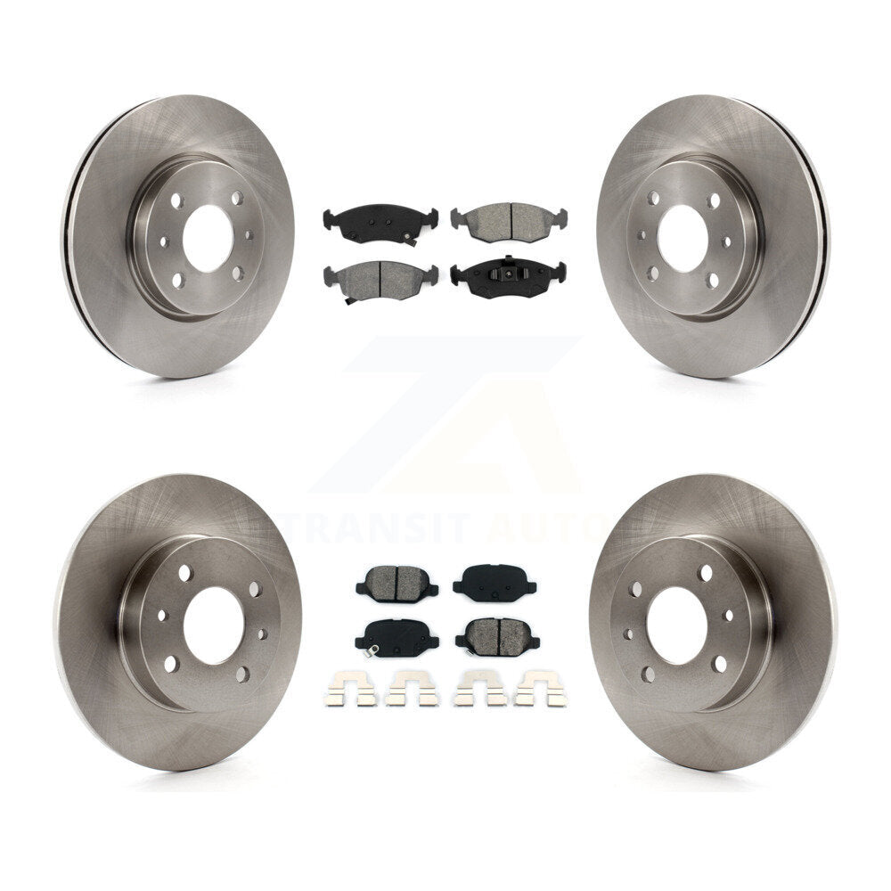 Kit de disques de frein à disque avant et arrière et plaquettes semi-métalliques pour Fiat 500 K8S-101467