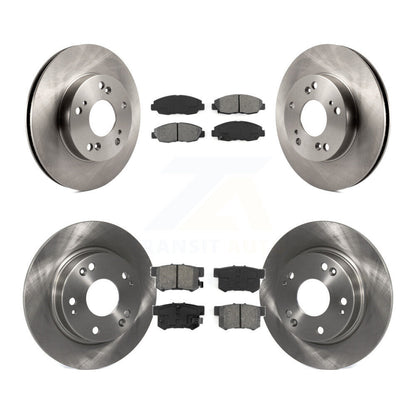 Kit de rotors de frein à disque avant et arrière et plaquettes semi-métalliques pour Honda Civic