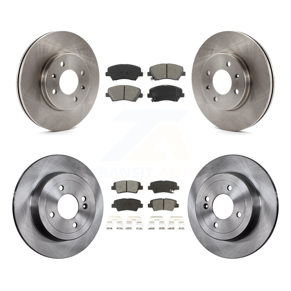 Kit de rotor de frein à disque avant et arrière et plaquettes semi-métalliques pour Hyundai Accent Kia Ri