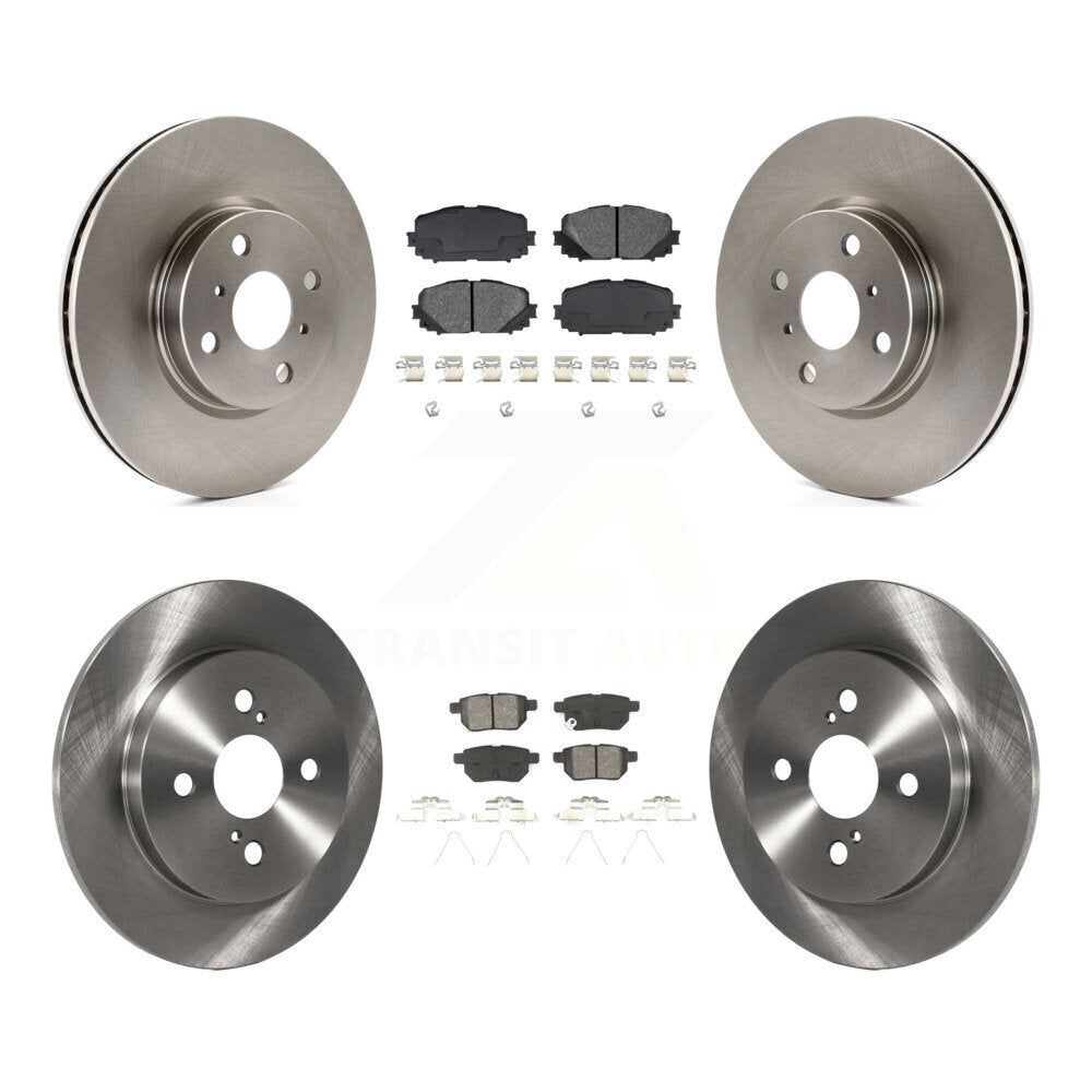 Kit de rotors de frein à disque avant et arrière et plaquettes semi-métalliques pour Toyota Yaris