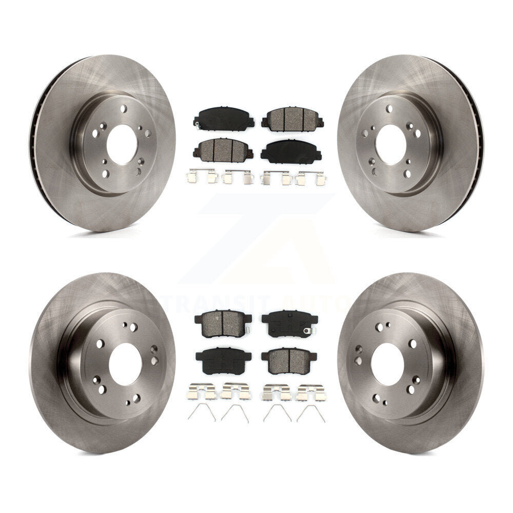 Kit de rotors de frein à disque avant et arrière et plaquettes semi-métalliques pour Honda Accord