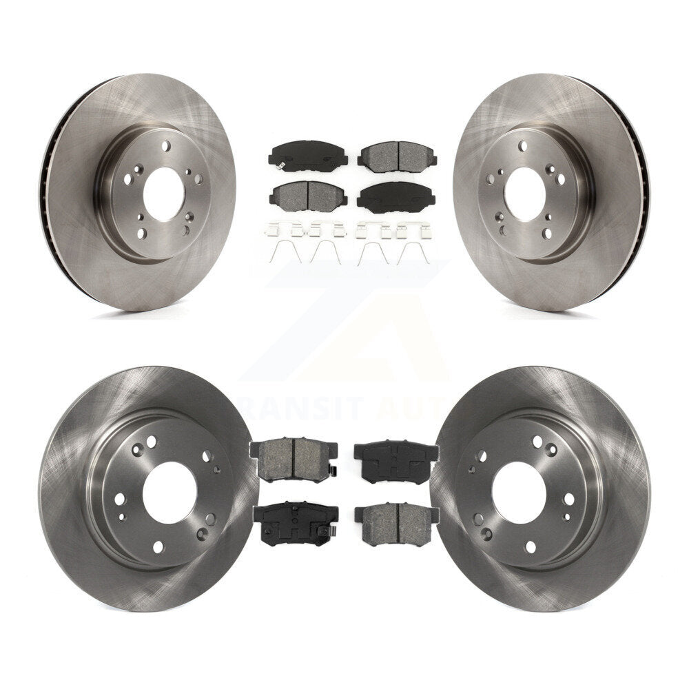 Kit de rotors de frein à disque avant et arrière et plaquettes semi-métalliques pour Honda Civic