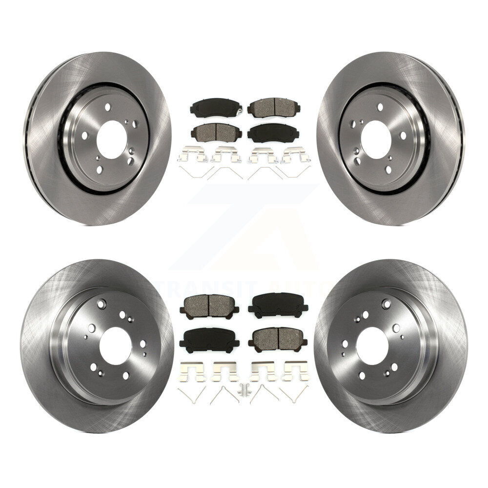 Rotors de frein à disque avant et arrière et kit de plaquettes semi-métalliques pour Honda Odysse 2015-2017