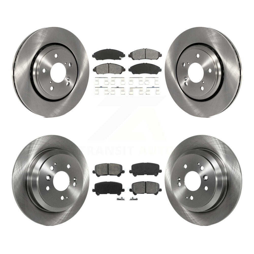 Kit de rotors de frein à disque avant et arrière et plaquettes semi-métalliques pour Honda Pilot Ridgelin