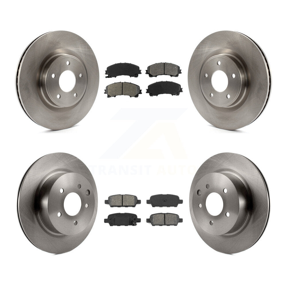 Rotors de frein à disque avant et arrière et kit de plaquettes semi-métalliques pour INFINITI QX5 2016-2017