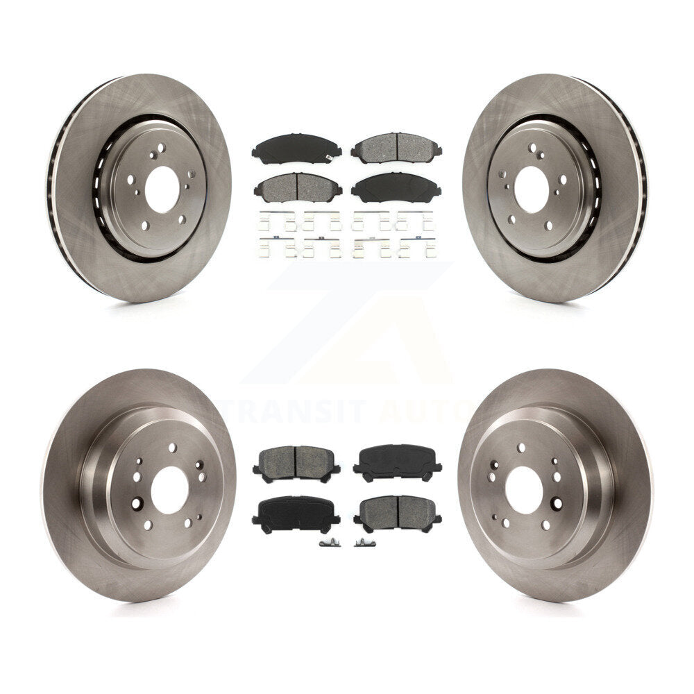 Kit de rotors de frein à disque avant et arrière et plaquettes semi-métalliques pour Acura MDX 2014-2016