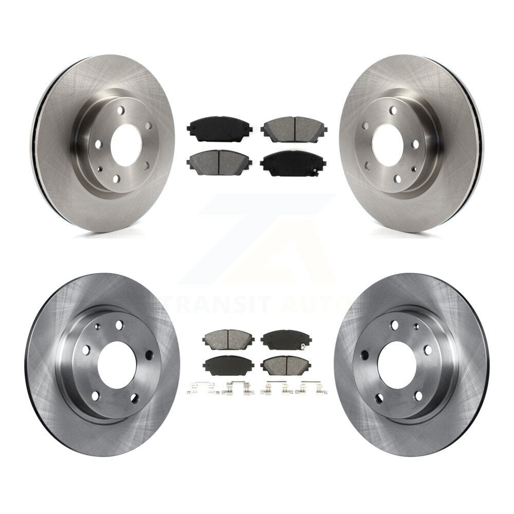 Kit de disques de frein à disque avant et arrière et plaquettes semi-métalliques pour Mazda 3 Sport