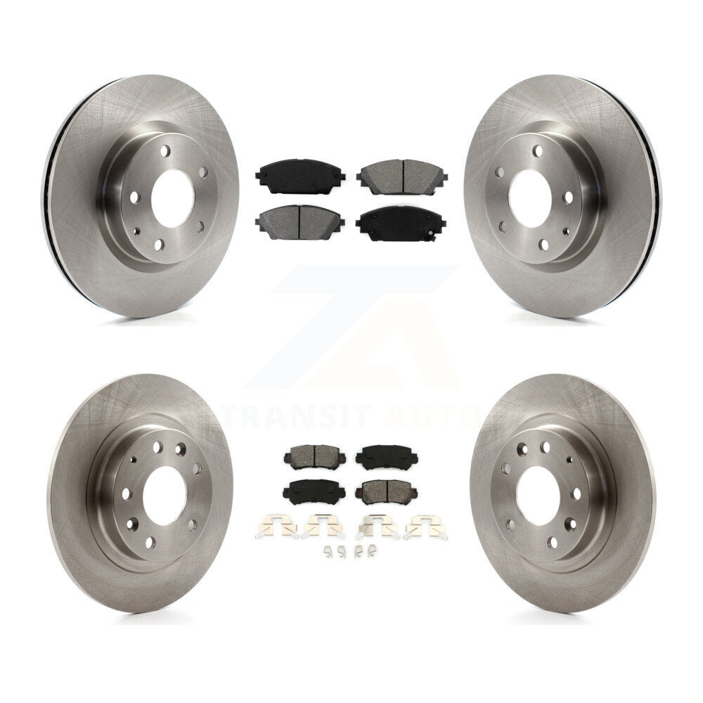 Rotor de frein à disque avant et arrière et Kit de plaquettes semi-métalliques pour Mazda CX-3 AW 2016 – 2018