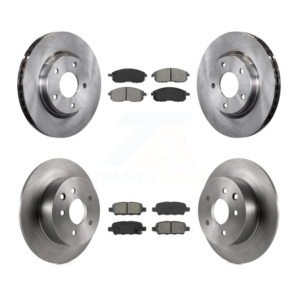 Kit de disques de frein à disque avant et arrière et plaquettes semi-métalliques pour Nissan Sentra