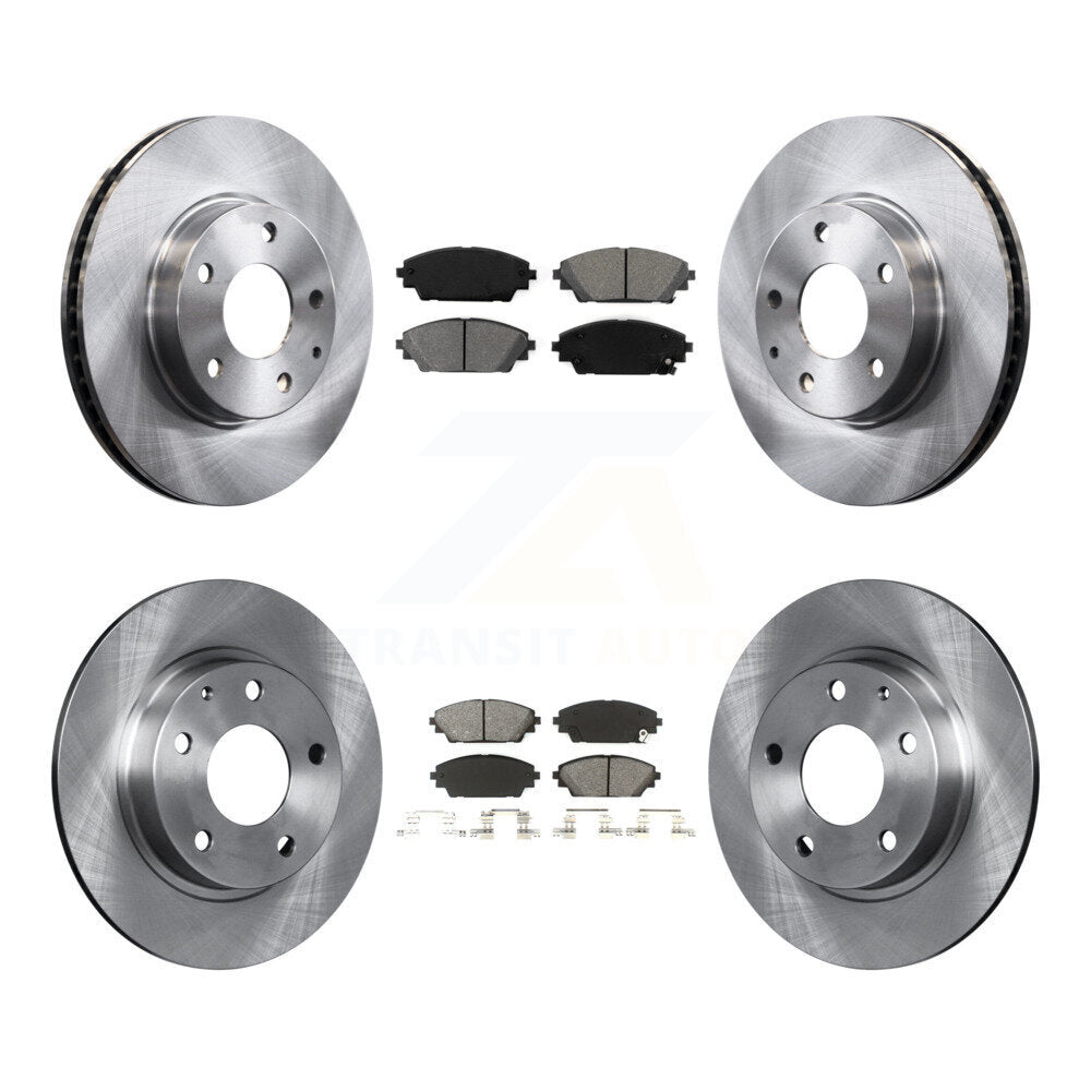 Kit de disques de frein à disque avant et arrière et plaquettes semi-métalliques pour Mazda 3 Sport