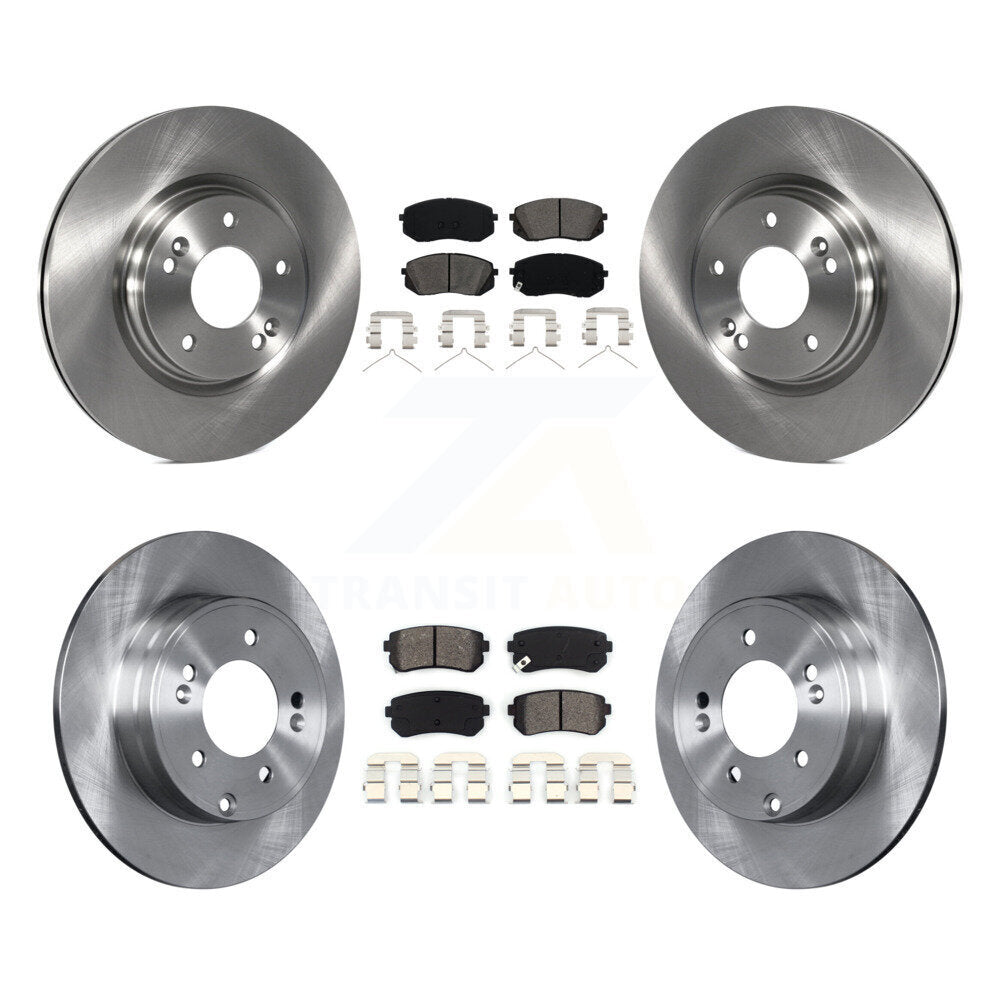 Kit de plaquettes semi-métalliques de Rotor de frein avant et arrière, pour moteur à gaz Hyundai Sonata 15-16
