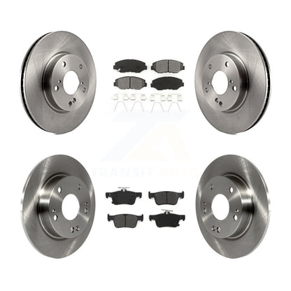 Kit de rotors de frein à disque avant et arrière et plaquettes semi-métalliques pour Honda Civic