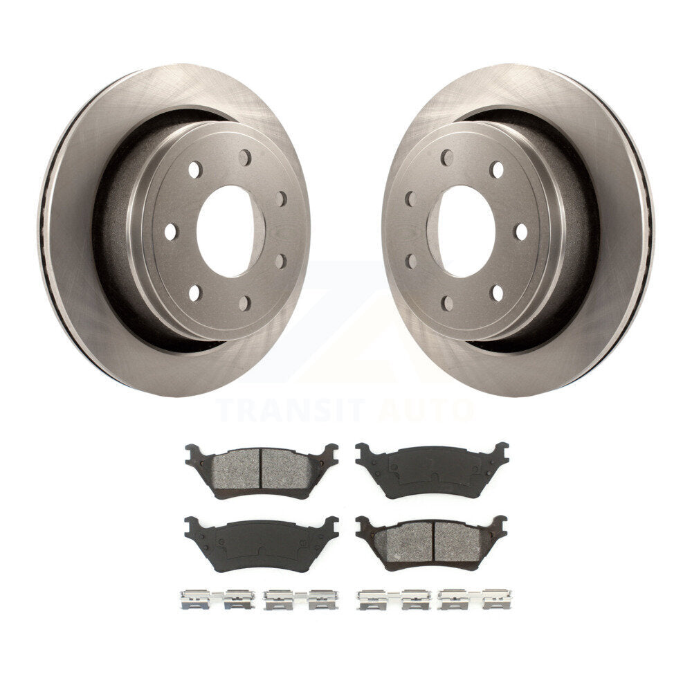Rotors de frein arrière et kit de plaquettes semi-métalliques pour Ford F-150 12-14 avec roue à 7 écrous