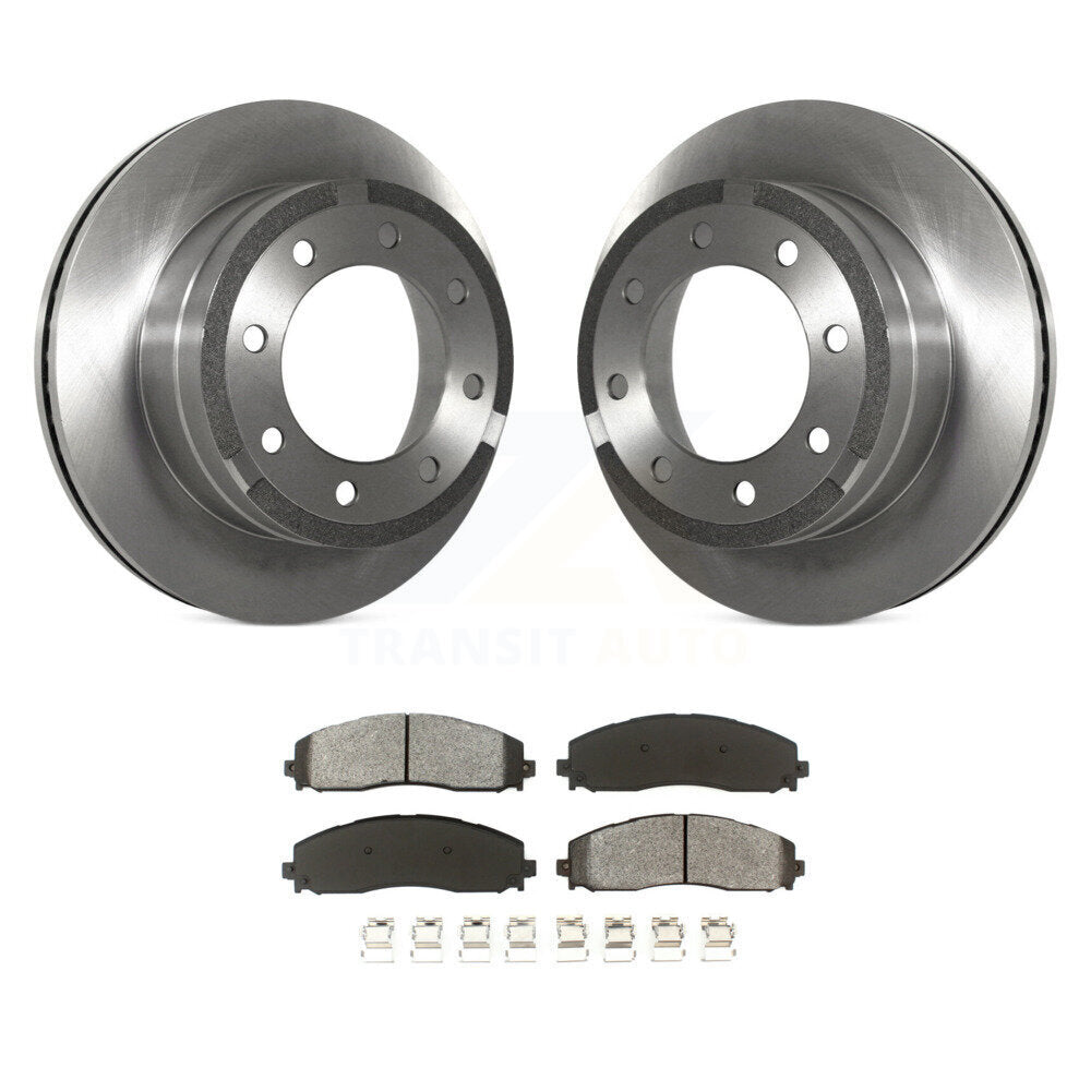 Rotors de frein à disque arrière et Kit de plaquettes semi-métalliques pour Ford F-350 Super Duty F-25