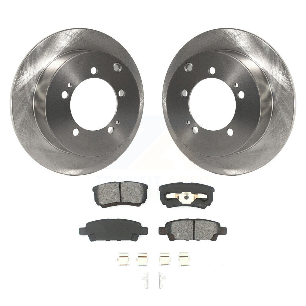 Rotors de frein à disque arrière et kit de plaquettes semi-métalliques pour Mitsubishi Lancer Outlande