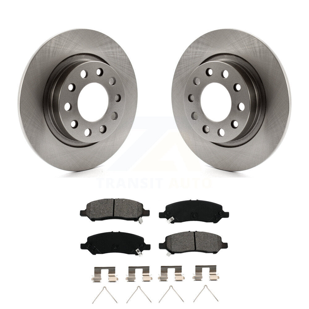 Kit de disques de frein à disque arrière et plaquettes semi-métalliques pour Dodge Dart 2013-2016
