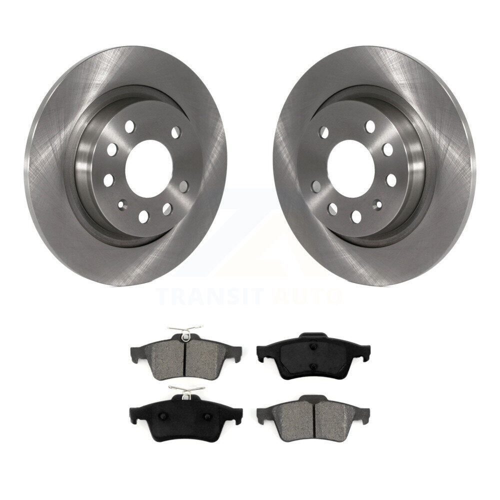 Rotor de frein à disque arrière et Kit de plaquettes semi-métalliques pour Saab 9-3 9-3X avec solide