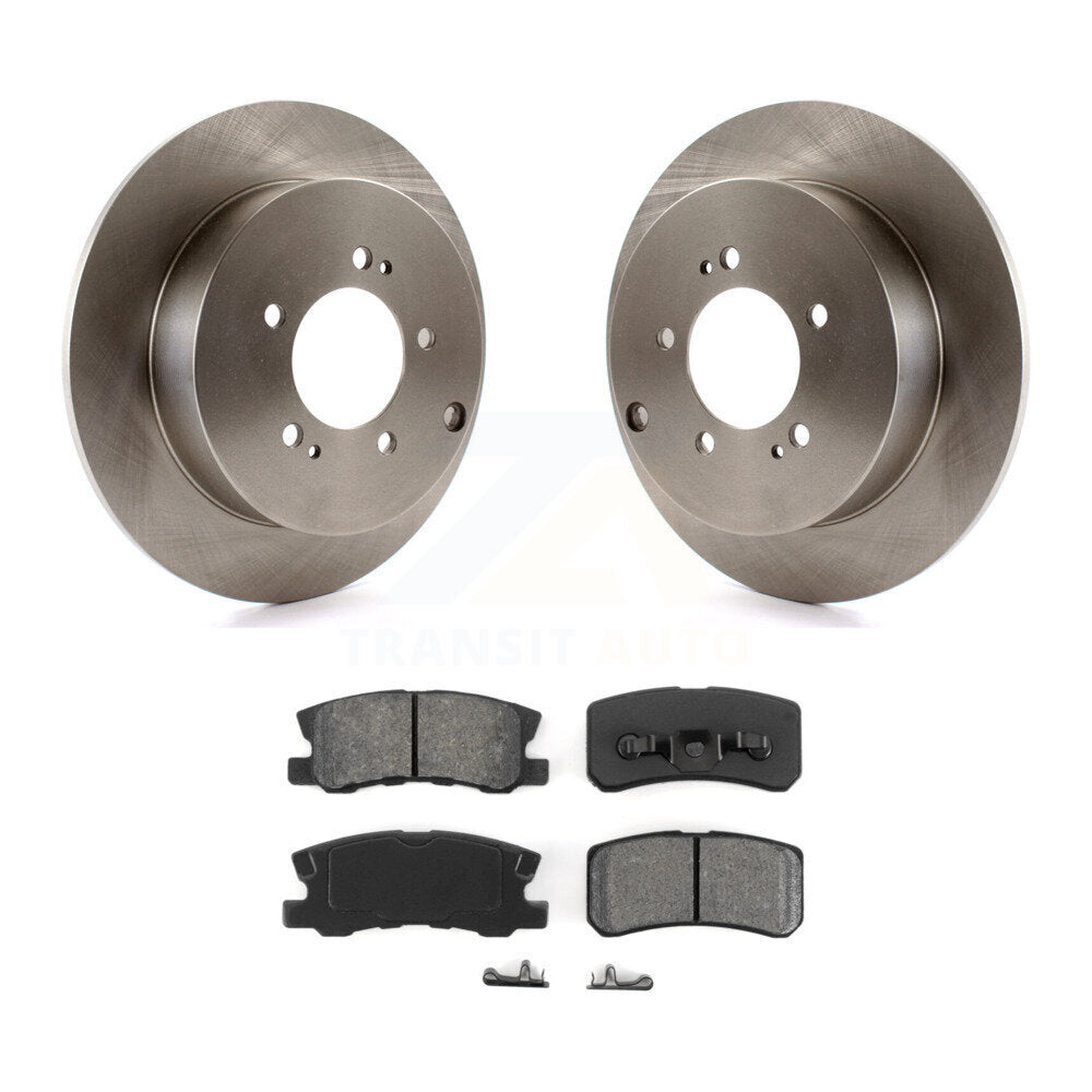 Rotors de frein à disque arrière et kit de plaquettes semi-métalliques pour Mitsubishi Lancer Outlande