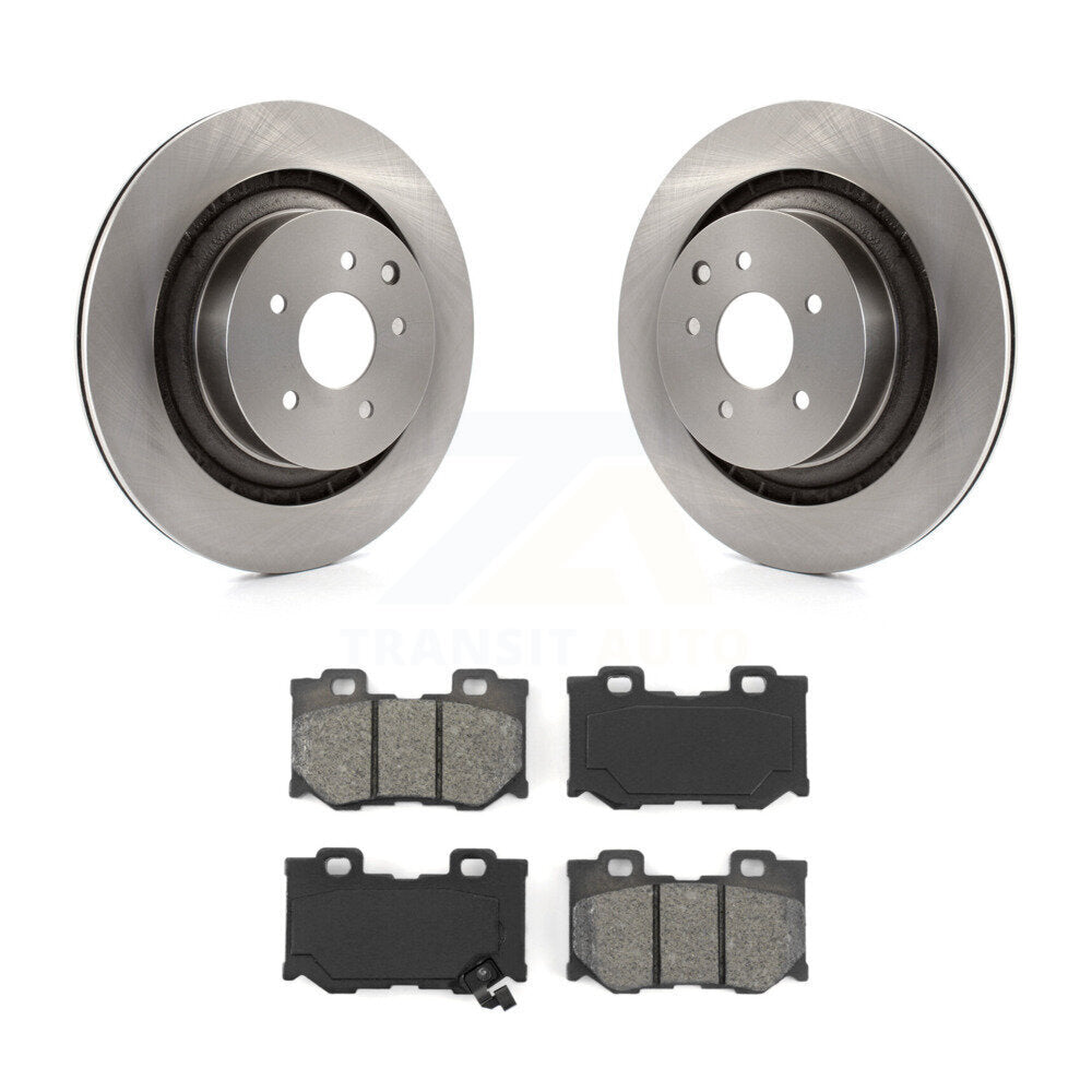 Rotor de frein à disque arrière et Kit de plaquettes semi-métalliques pour INFINITI G37 Nissan 370Z Q60