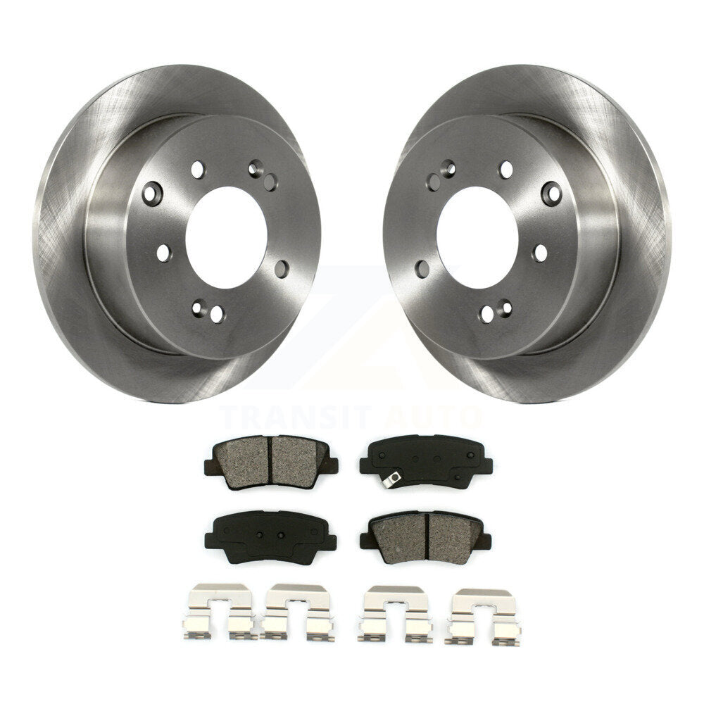 Kit de disques de frein à disque arrière et plaquettes semi-métalliques pour Kia Soul 2010-2013