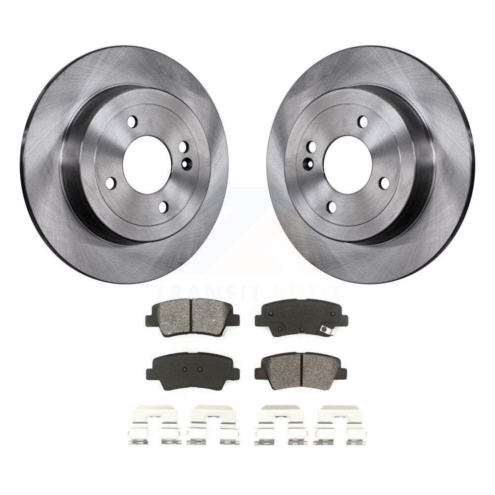Kit de disques de frein à disque arrière et plaquettes semi-métalliques pour Hyundai Accent Kia Rio