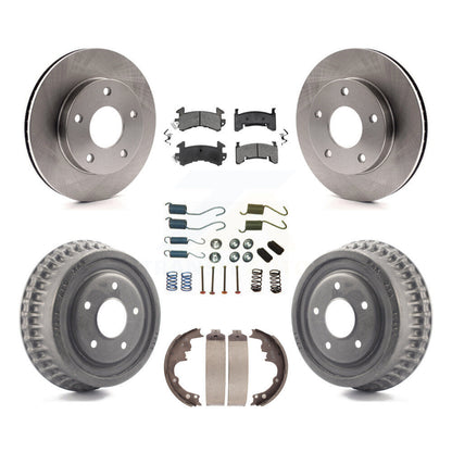 Rotors de frein avant et arrière, Kit de plaquettes et tambours semi-métalliques (7 pièces) pour Chevrolet S10 GM