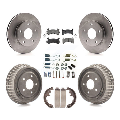 Rotors de frein avant et arrière, Kit de plaquettes et tambours semi-métalliques (7 pièces) pour Chevrolet S10 GM