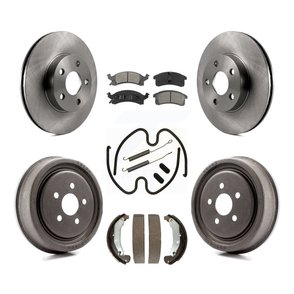 Kit de tambour à plaquettes semi-métalliques, Rotor de frein à disque avant et arrière (7 pièces) pour Pontiac Sunfir