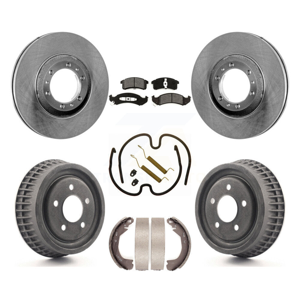 Rotors de frein avant et arrière, Kit de tambour à plaquettes semi-métalliques (7 pièces) pour Buick LeSabre 88 9