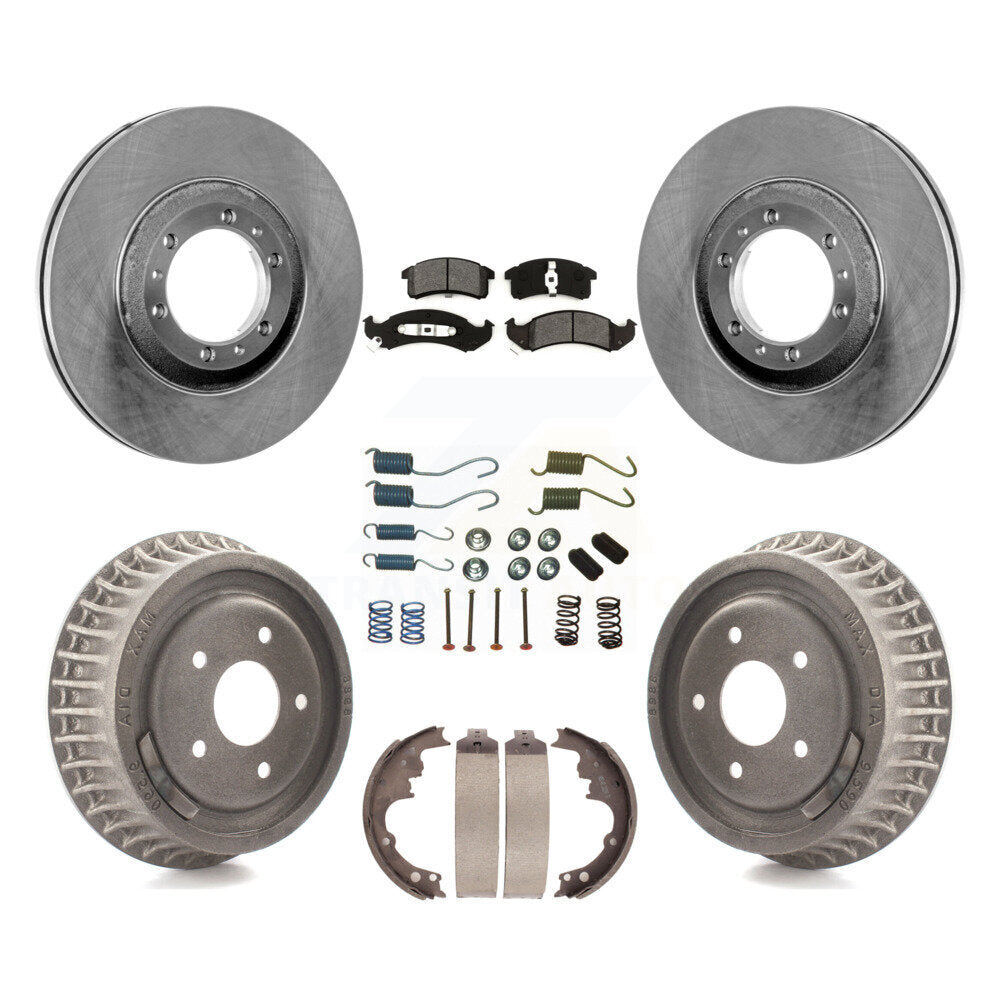 Kit de plaquettes et de tambour semi-métalliques pour Rotor de frein avant et arrière (7 pièces) pour Chevrolet Camar