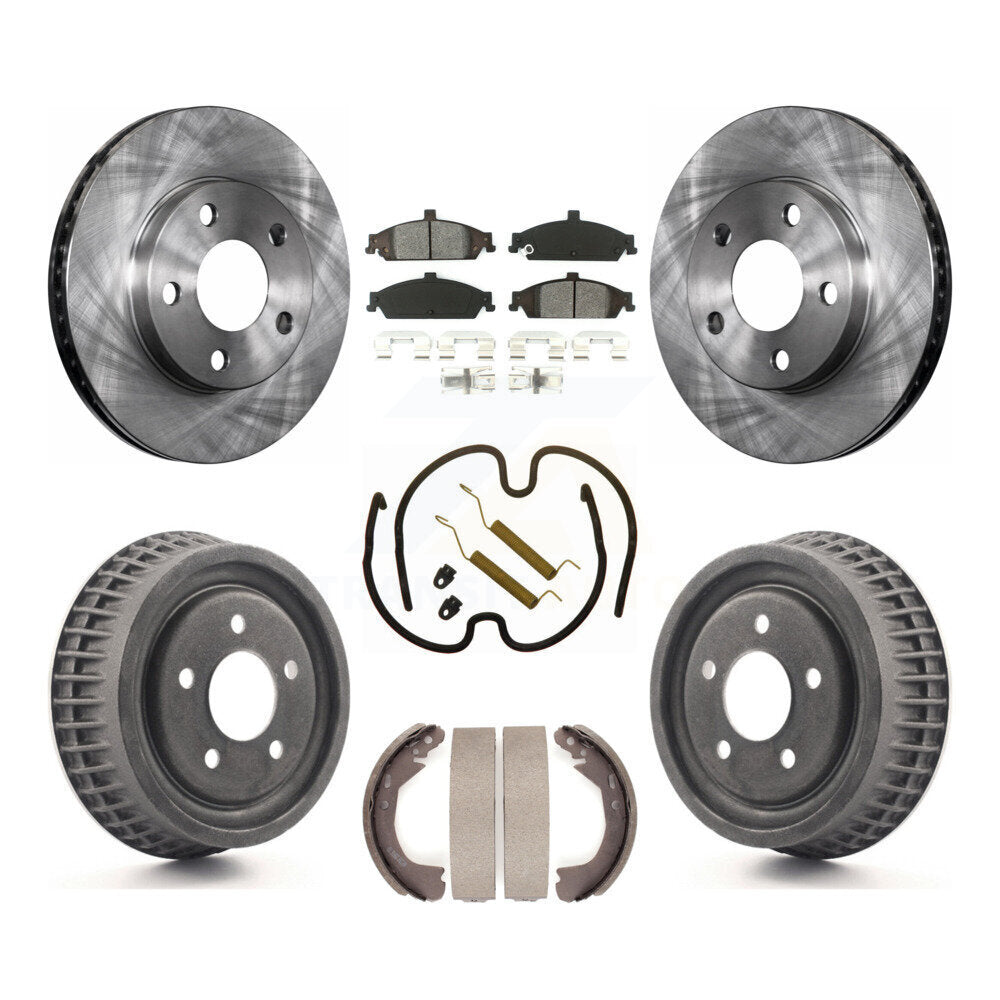Kit de plaquettes et de tambour semi-métalliques pour Rotor de frein avant et arrière (7 pièces) pour Pontiac Grand A