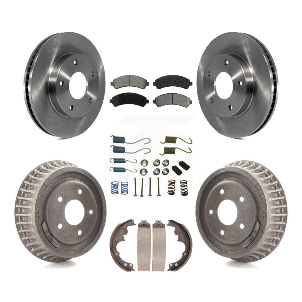 Rotor de frein à disque avant et arrière, Kit de plaquettes et de tambour semi-métalliques (7 pièces) pour Chevrolet S1