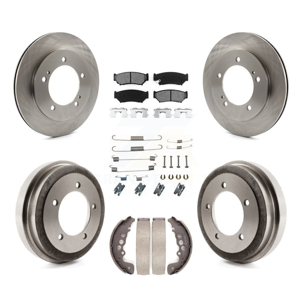 Rotors de frein avant et arrière, Kit de plaquettes et tambours semi-métalliques (7 pièces) pour Chevrolet Tracke