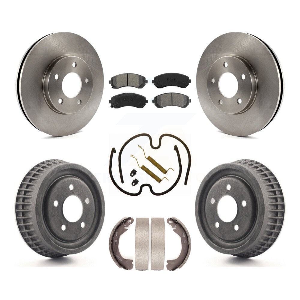 Kit de tambour à plaquettes semi-métalliques, Rotor de frein à disque avant et arrière (7 pièces) pour Pontiac Montan