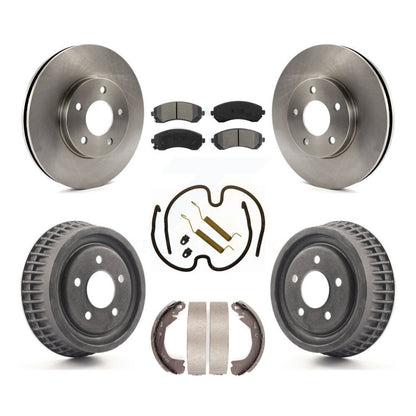 Kit de tambour à plaquettes semi-métalliques, Rotor de frein à disque avant et arrière (7 pièces) pour Pontiac Montan