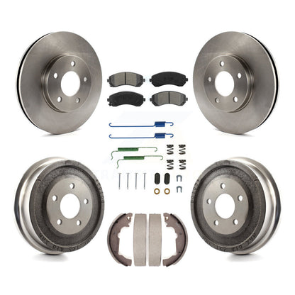 Rotor de frein à disque avant et arrière, Kit de plaquettes et de tambour semi-métalliques (7 pièces) pour Pontiac Azte