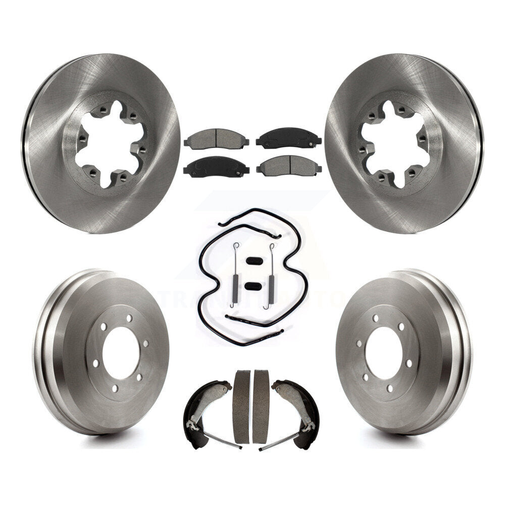 Kit de plaquettes et de tambour semi-métalliques pour Rotor de frein avant et arrière (7 pièces) pour Chevrolet Colorad