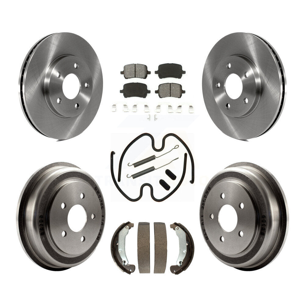 Rotor de frein à disque avant et arrière, Kit de plaquettes et de tambour semi-métalliques (7 pièces) pour Chevrolet HH