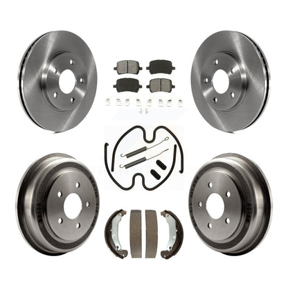 Rotor de frein à disque avant et arrière, Kit de plaquettes et de tambour semi-métalliques (7 pièces) pour Chevrolet HH