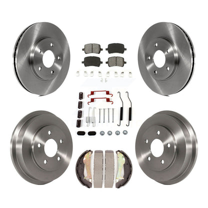 Rotor de frein à disque avant et arrière, Kit de plaquettes et de tambour semi-métalliques (7 pièces) pour Chevrolet HH