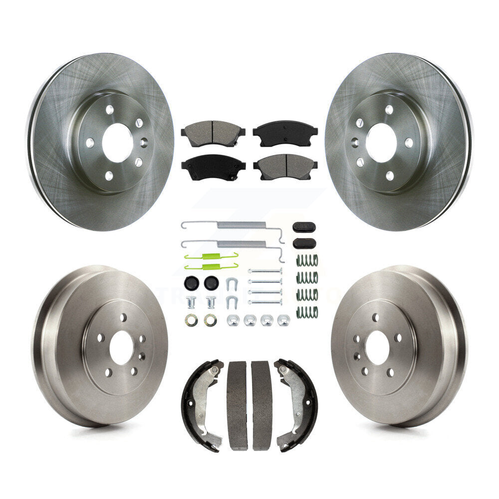Kit de tambour à plaquettes semi-métalliques, Rotor de frein à disque avant et arrière (7 pièces) pour Chevrolet Cruz