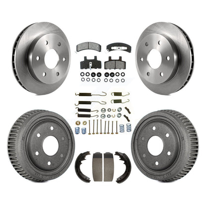 Rotors de frein à disque avant et arrière, plaquettes semi-métalliques et Kit de tambour (7 pièces) pour GMC Yuko